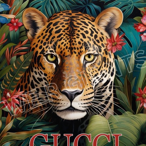 GUCCI LEOPARD Print Wall Art 18X24 Trendy Wall Art by Denardai - Picture 2 of 2